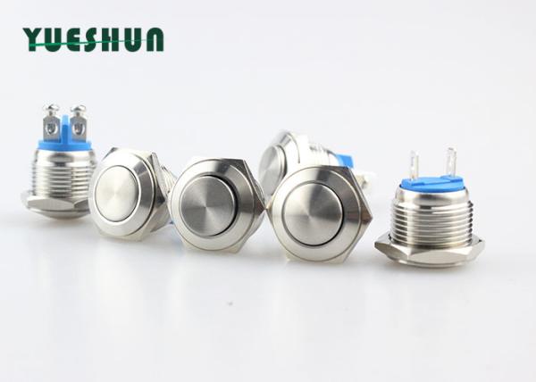 16mm Normal Closed Momentary Push Button Stainless Steel / Nickel Plated Brass