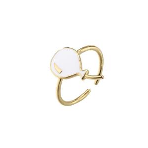 China Balloon Dripping Oil Rings Adjustable 14k Gold Enamel Ring ODM factory
