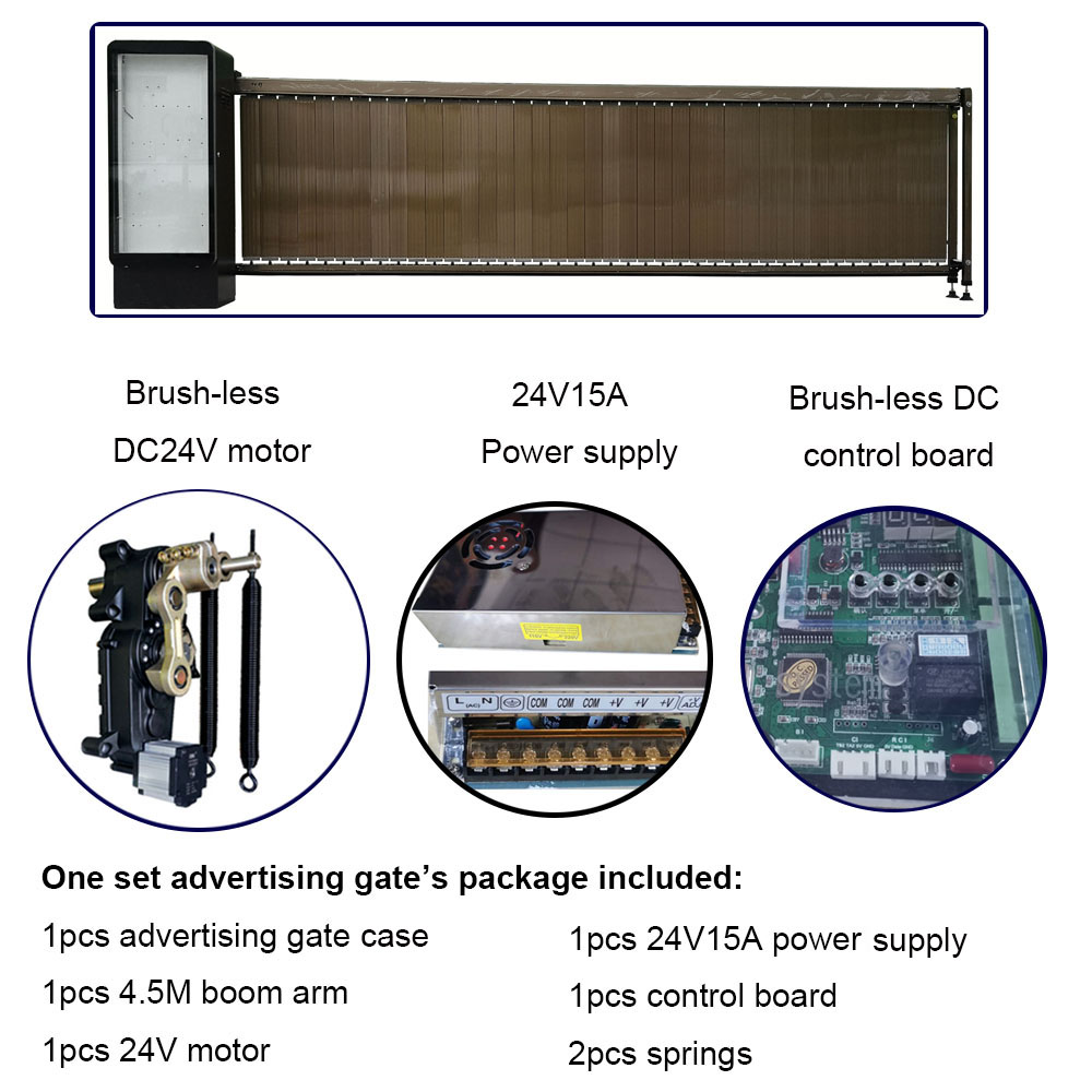Security Car Auto Barrier Gate 150W DC24V For Parking System