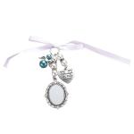 Sublimation Blank Metal Wedding Bouquet Photo Pendant Commemorative Hanging