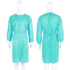 China Waterproof Disposable Isolation Gown Infection Control Round Neck Style factory