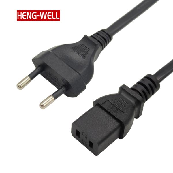 China 2.5A Eu Power Cord with 250V IEC C9 Connector 2 Pin Power Extension Cords for Home Appliance for Hotel & Kitchen Use factory
