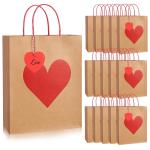 Gravure Printing Personalized Kraft Paper Bag for Valentine's Day Retail Gift
