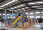 Top Inflatable Robot City Bounce Jumpers , Commercial Fun Bounce House With Big