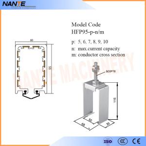 China Steel Hanger For HFP95 Series Enclosed Conductor Rail Poles 5,6,7,8,9,10 Max. Voltage 660V factory