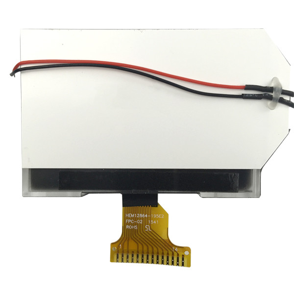 STN Yellow Green Monochrome Graphic LCD Display 128x64 Positive 3.3V SPI