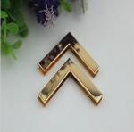 Accept OEM light gold 40 mm right-angle metal corner protector for wooden box