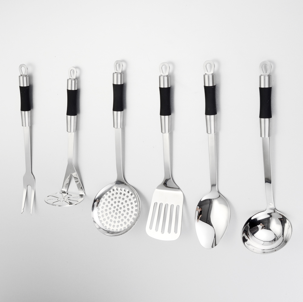 Kitchen Stainless Steel Cooking Utensils Set with Silk Printing or Debossed Logo
