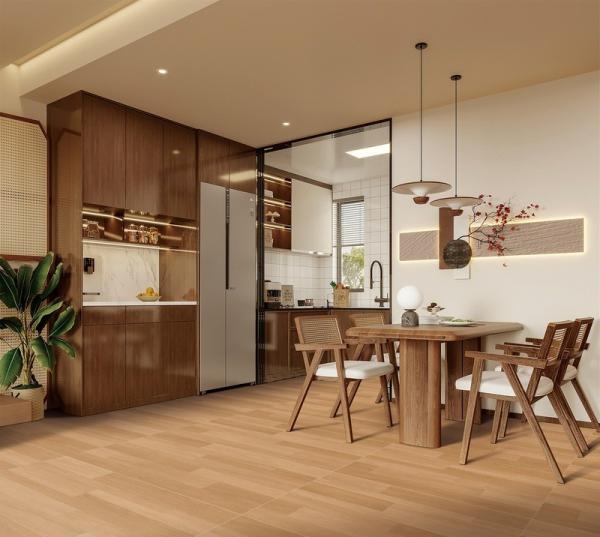 ISO9001 120x60cm Wooden Porcelain Tile And Outside Floor Anti-Slip Tiles For