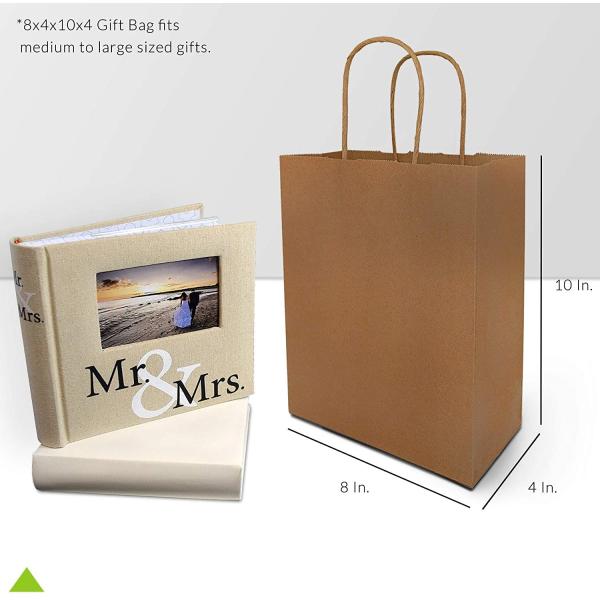 China Eco Friendly 80% PCW 8x4x10" Kraft Paper Bag factory