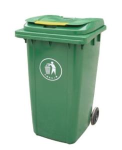 China Plastic outdoor dust bin/Garbage basket with wheel products factory