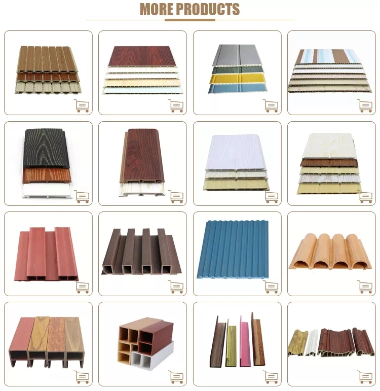 Customized Size PWC Wall Paneling Plastic Sheet de PVC Efecto Madera for SPC Wall Panel