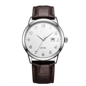 China Leather Straps Chronograph Wrist Watch 42mm Dial 220mm Belt factory