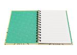 Kraft hard cover square Double Spiral Bound Notebook printing service