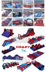 5k Adult Inflatable Obstacle Course Castle Slide Combo Fire Resistance