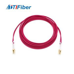 China Fiber Optic Patch Cord MM OM4 LC/UPC -LC/UPC Duplex LSZH Fiber Jumper factory