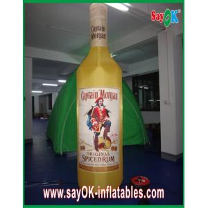 Polyester Yellow Inflatable Wine Bottle / commercial grade inflatables