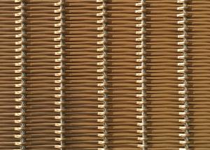 China Copper Color Flexible Metal Mesh Fabric Stainless Steel For Wall Coverings factory