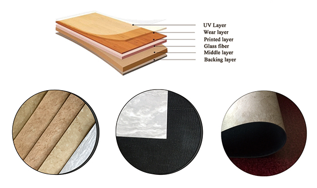 Indoor Relle Flooring Glue Down Vinyl Marble Look LVT Flooring Tiles