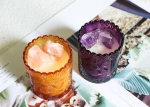 China Luxury Aromatherapy Smokeless Soy Wax Candles Organic Scented Healing Crystal factory