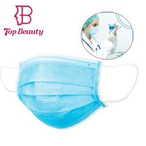 China Blue Sterile Face Masks 3ply Earloop Protection Pollution Face Mask Waterproof factory