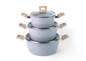 China Soft Touch Bakelite Handle 16cm Ceramic Coating Pots factory