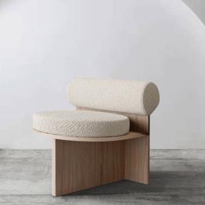 China Fabric Leisure Chair Teddy Wood Frame Plush Leisure Chair factory