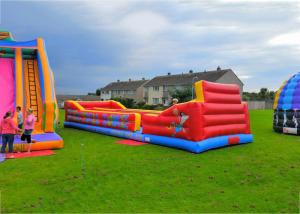 China Inflatable Two Persons Bungee Run With Baketball Hoop For Inflatable Sports Games factory