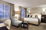 Leather King Size Bed Hotel Furniture Set / 5 Star Hotel Furniture