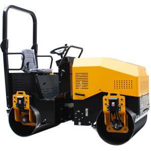 China Mini Asphalt Road Roller Machine 2 Ton Diesel Engine and Hydraulic Vibratory Features factory