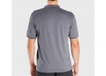 Breathable Slim fit Grey Men's Polo Shirts 100% Cotton Classic Custom Size