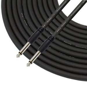 China 6 Foot Stereo Guitar Cable Slim-Grip Series - 1/4 Inch TS To 1/4 Inch TS Black Rubber Molded Patch factory