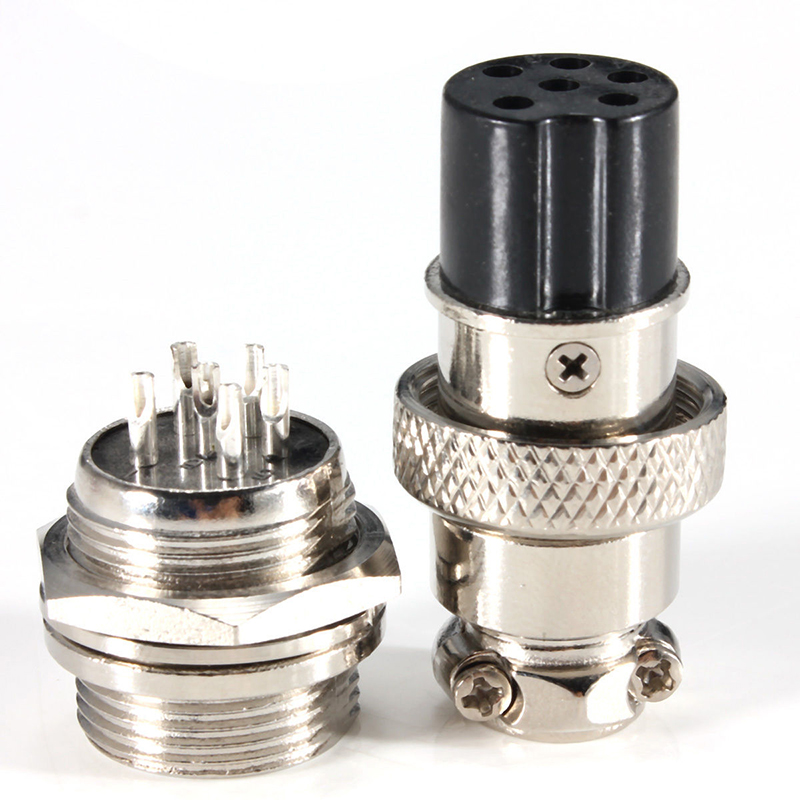 America Market GX16 Threaded Connector Aviation Plug GX16 4 Pin Connector in Black Color