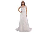 Backless White Wedding Bridesmaid Dresses Embroidery Lace Long Dress