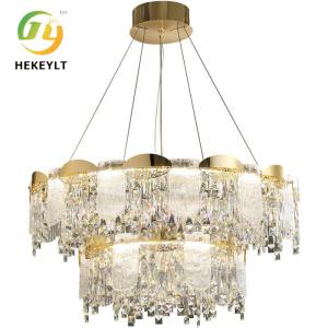 China Bedroom Living Room Luxury Crystal Pendant Light Modern Minimalist Romantic Cream Style factory