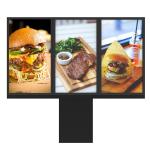 55inch Exterior Outdoor Drive Thru Menu Boards System 3000nits Spliced 3 Screens