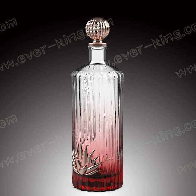 Whisky Brandy Empty Glass Bottles 750ml With Stopper Cork