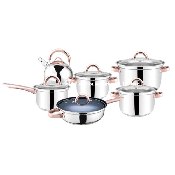 Custom made single layer soup pot with induction base fast heating frying pan