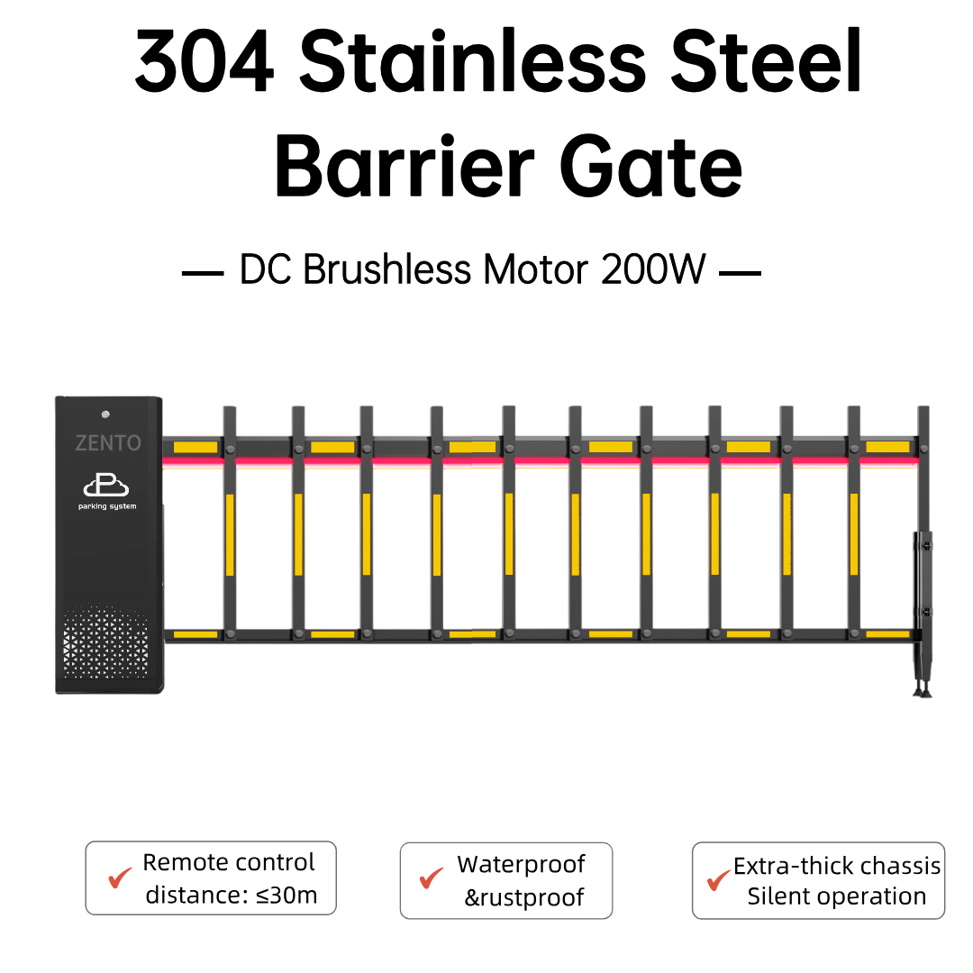 Remote-controlled 24V DC 200W Motor Boom Barrier Gate with 4s-6s Lift Time for