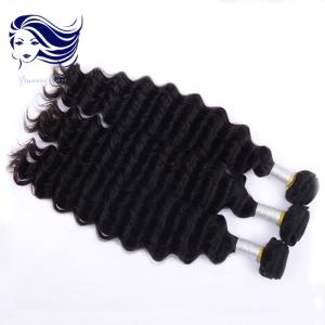 China Deep Wave Natural 6A Grade Peruvian Hair Weave 3.5Oz Tangle Free factory