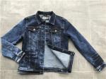Dark Mottled Wash Mens Denim Jacket And Jeans / Denim Jean Jacket TW76378