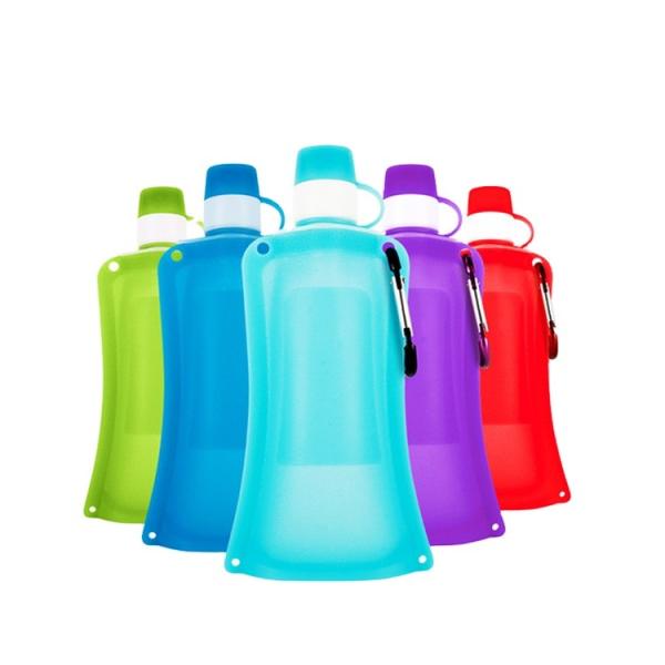 Silicone Bag Pouch Hiking Customized Double Sealing Collapsible 500ml Drinking