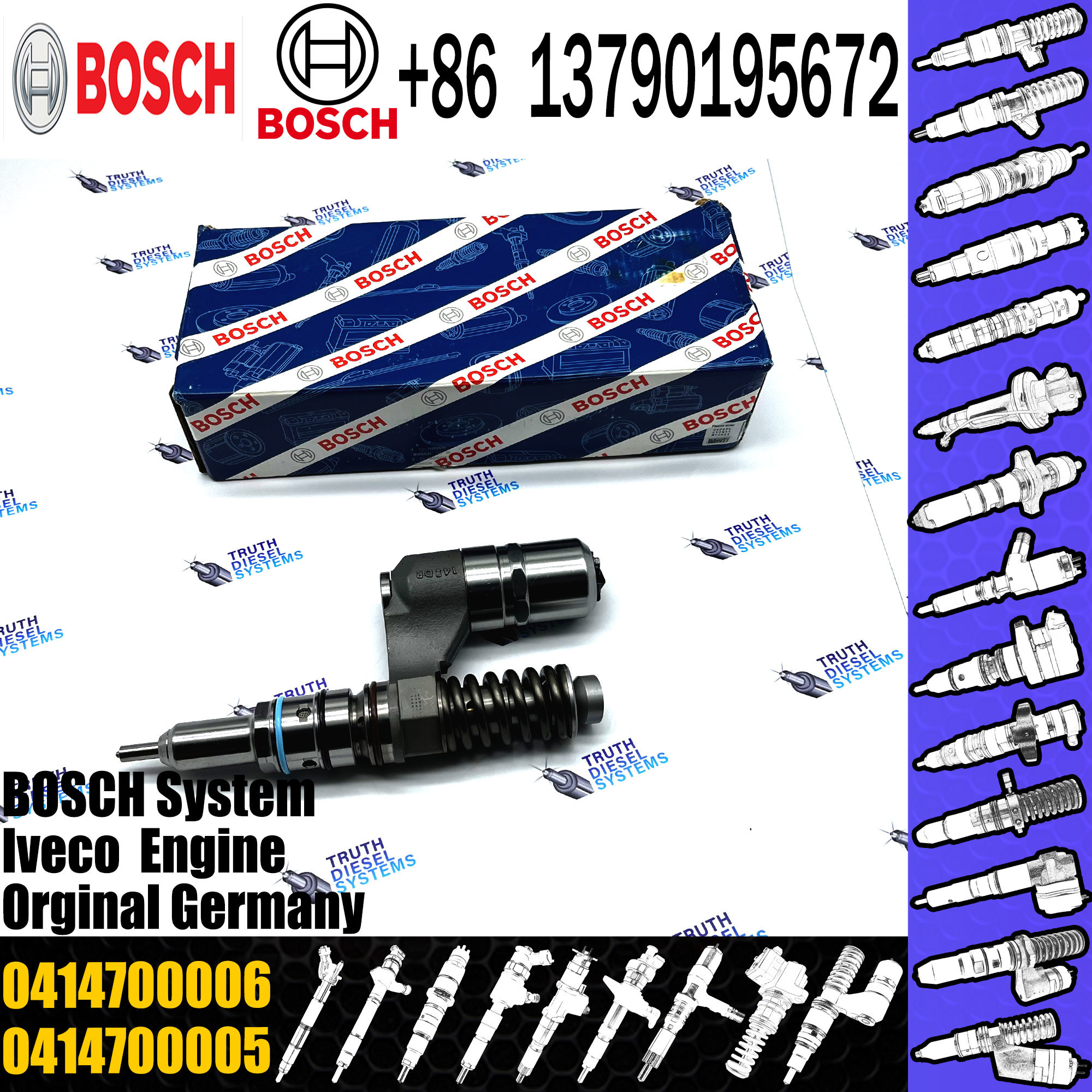 Diesel Fuel Injector For Iveco Stralis Bosch Unit Injector 0414700006 504100287
