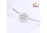 25mm Round Shaped SS304 Pendant Engraved Bracelet Charms