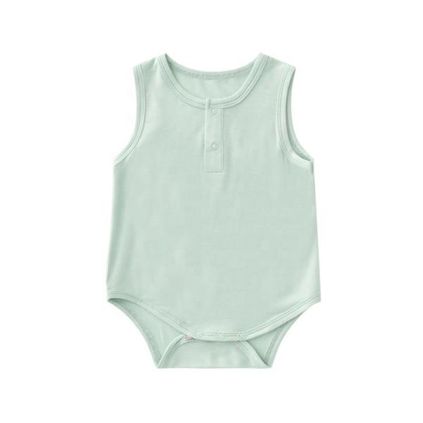 Bamboo fiber 2023 summer thin rompers baby sleeveless vest bodysuits newborn