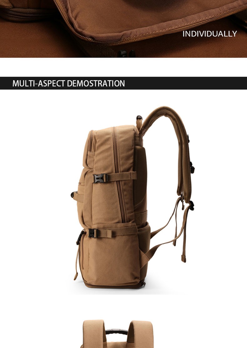 Characters Pattern Waterproof Multi-Function Outdoor Carrying Bag with Button Closure