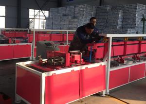 China Semi - Automatic 4 M Single Wire Chain Link Machine PLC Control Pink Color factory