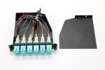 Customized Duplex Fiber Optic MPO Patch Panel MPO To LC Connectors 12 Port