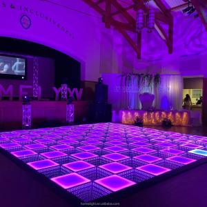 China 48/96pcs RGB 3in1 LED Matte Dance Floor For Wedding Party Stage factory