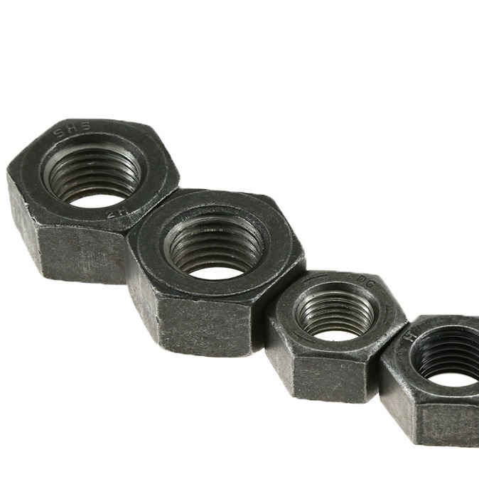 China A563 Grade A Carbon Steel Black Oxide Heavy Hex Nuts With Oil factory